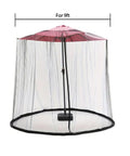 6Ft To 11Ft Patio Umbrella Mosquito Netting With Zipper Door Polyester Mesh for 9ft shade outdoors