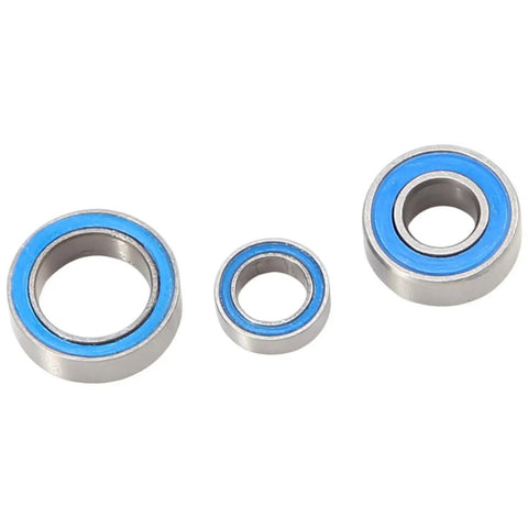RC Spare Part Upgrade Kit For 1/10 Scale RC Cars, Rubber Sealed Ball Bearings, 3 sizes, close-up of durable upgrade accessories
