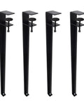 Built Tough As Nails Heavy Duty Table Legs, 28 Inch Adjustable F Shape Base, Black Finish, designed for DIY desk setups.