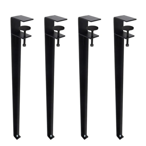 Built Tough As Nails Heavy Duty Table Legs, 28 Inch Adjustable F Shape Base, Black Finish, designed for DIY desk setups.