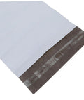 Close-up of White Poly Mailer Bags 100 Pack 10x14 Inch Waterproof Self Seal Envelopes For Shipping Clothes And Mailing Supplies