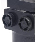 Close-up of ports on Hydraulic Motor Replacement For Char-Lynn 101-1003 009 And Eaton 101-1003 with four bolt flange