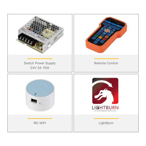 RDC6445S CO2 Laser Controller For Laser Engravers And Cutting Machines USB 2.0 Ethernet Ready Built For Pro Makers Double Head Linkage 4 Axis Motion Control RDC DSP 6445S 6445G Compatible Pro Grade Laser Engraving And Cutting System