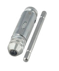 Heavy Duty Adjustable T Handle Tap Wrench Ratchet Set For M3 To M8 Metalworking Tools With Precision Ratcheting Action And Screw Extractors For Steel Threading On Tough Jobs Easy One Handed Grip, chrome tap wrench with handle
