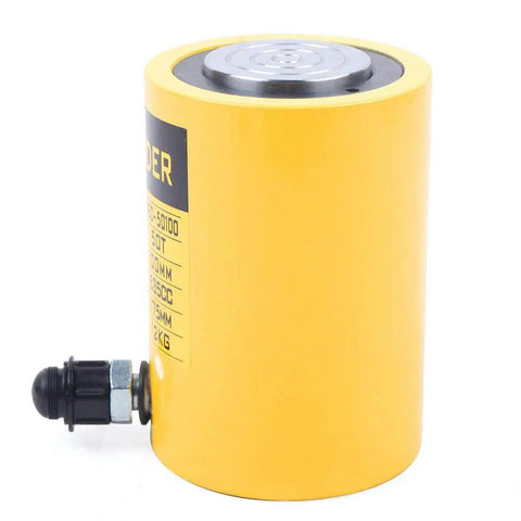 Beefy 50 Ton 4 Inch Stroke Hydraulic Cylinder Jack Ram 10000 PSI Single Acting Lift System With Chromium Plated Piston Heavy Duty Design For Auto Shop And Workshop Lightweight Yet Sturdy 635cc Capacity, yellow hydraulic jack ram