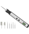 Premium Mini Cordless Rotary Grinder With Five Speed Settings For Cell Phone And PCB Repair Type C Quick Charge Craft Tool Kit with multiple bits.