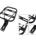 Heavy Duty Steel Rear Bike Rack For E-Bike Mounting Holes 24.5 Cm Adds Luggage Space To Your Steed With Secure Fit And Durable Build black steel rack