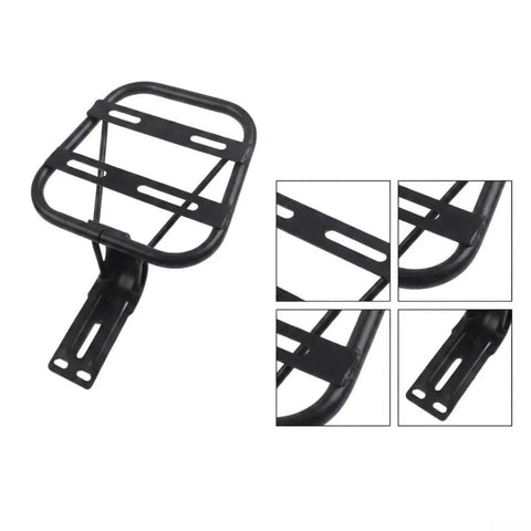 Heavy Duty Steel Rear Bike Rack For E-Bike Mounting Holes 24.5 Cm Adds Luggage Space To Your Steed With Secure Fit And Durable Build black steel rack