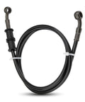 Universal 120cm Braided Steel Motorcycle Hydraulic Line Clutch Oil Pipe Black PVC Fuel Hose Replacement for Pit Dirt ATV Motocross