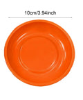 Pocket Sized Durable Quality Stainless Steel Screw Organizer Bowl Tool Tray Storage Container For Auto Parts Holder Portable Dish Grab And Go Perfect For Workshop Garage And Home Improvement With 10 Cm Diameter orange 10cm tray top view