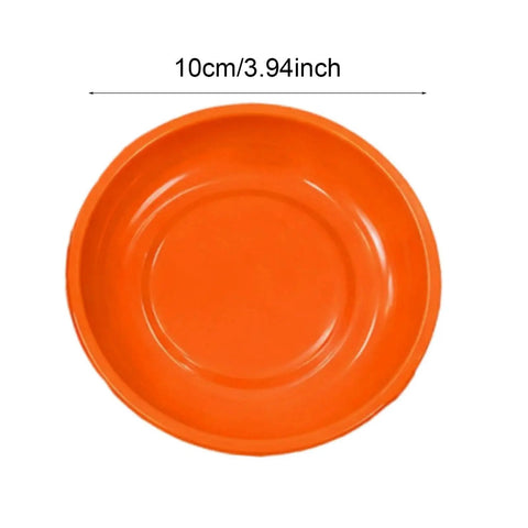 Pocket Sized Durable Quality Stainless Steel Screw Organizer Bowl Tool Tray Storage Container For Auto Parts Holder Portable Dish Grab And Go Perfect For Workshop Garage And Home Improvement With 10 Cm Diameter orange 10cm tray top view