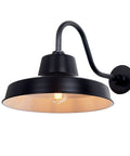 Outdoor Gooseneck Barn Light Fixture With 14 Inch Extension Arm For Farmhouse Exterior Garage Or Warehouse Porch Matte Black Finish