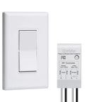 Easy Install Wireless Light Switch And Receiver Kit With 300Ft RF Range Battery Included No Wiring Needed Remote Wall Switches