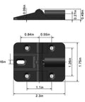 Adjustable 180 Degree Zinc Alloy Locking Hinges In Black For Bifold Doors And Folding Furniture Includes 90 Degree Stop