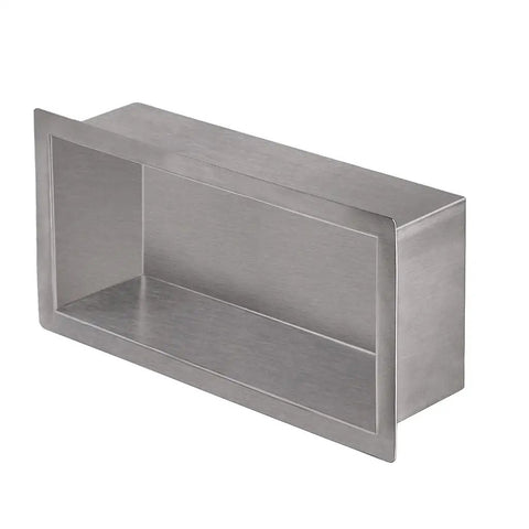 12 Inch By 6 Inch Shower Niche Recessed Caddy In Brushed Nickel Finish Rustproof 304 Stainless Steel Bathroom Shelf Insert Fits 11x5.1 Wall Holes Easy Mounting