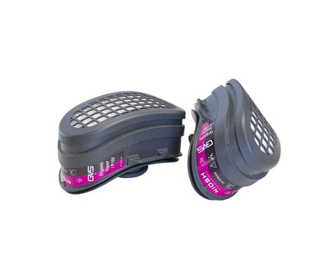 Elipse Low Profile Respirator Mask With Filters For Dust And Organic Gases And Vapors Lightweight Comfort Fit M/L side view