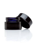 Sleek Black Glass Storage Jar With Airtight Seal Keeps Your Goodies Fresh And Secure Ideal For Travel Tins Pantry Stash And Everyday Clutter Control. Small 15 ml jar with lid.