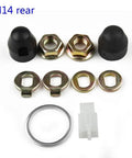 Beefy Hub Motor Nut Kit For Electric Bike Front Wheel Axle Lock Nuts Safety Washers, Replacement Screws 12mm Shafts E Bikes