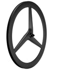 Carbon Tri-Spoke Road Wheelset 700c Tubeless Ready 55/25mm Profile UD Matte Toray T700 Rim V Brake Compatible Shimano 8-12 Speed Cassette Fit