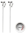 Pro Grade 12 Inch Probe Deep Frying Oil Thermometer Two Pack With Pot Clip For Frying Oil Candy Making And Candle Making Heavy Duty Stainless Steel Kitchen Thermometer For Accurate Temperature Readings.