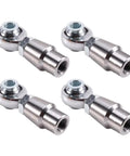 Heavy Duty Pro Shop Grade Rod End Kit With Spacers Tube Adapters And Jam Nuts 5/8 18 Left And Right Thread Set for Hot Rod Suspension Upgrade Professional Build, four polished steel rod ends.