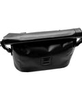 Waterproof Bicycle Handlebar Bag Expandable Cycling Pack IPX6 500D PVC 7L Bikepacking Gear shown in black, front view.