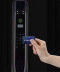 Built Different Fingerprint Smart Door Lock With Keyless Biometric Entry Auto Lock And Dead Secure Anti Theft Alarm showing IC card entry.