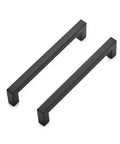 14 Pack Six And A Quarter Inch Square Cabinet Handles Matte Black Kitchen Drawer Pulls Hardware 160mm Center To Center