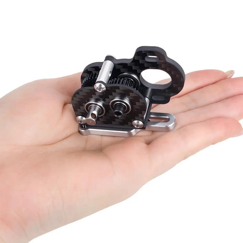 Upgrade Your 10 Scale RC Crawler Build With This Cool LCG Right Motor Gearbox Transmission featuring a lightweight CNC aluminum housing.