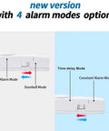 Door And Window Alarm Kit For Home Wireless Security Sensor System With 110 dB Loud Alarm showing 4 in 1 modes options
