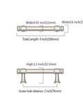 Diagram of dimensions for 10 Pack 3 Inch Brushed Satin Nickel Cabinet Pulls For Kitchen Cabinets And Drawers Heavy Duty Metal Cupboard Handles Easy Install Rust Resistant Modern Satin Hardware