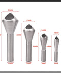 Pro Grade Countersink Chamfer Drill Bit Set Four Pack showing four high-speed steel bits with sizes labeled in millimeters