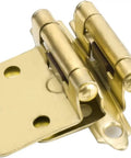 Self Closing Brushed Brass Flush Mount Cabinet Hinges For Kitchen Bathroom And Cupboard 60 Piece Set 30 Pairs