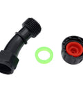 110 Degree Flat Fan Nozzle Kit With Seven 0.1 to 0.6mm Spray Tips, showing black nozzle adapter, green seal, and red interior nozzle