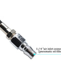 Heavy Duty Pneumatic Pencil Grinder Sixty Five Thousand Rpm Air Powered Micro Die Tool air inlet connector and hose attachment.