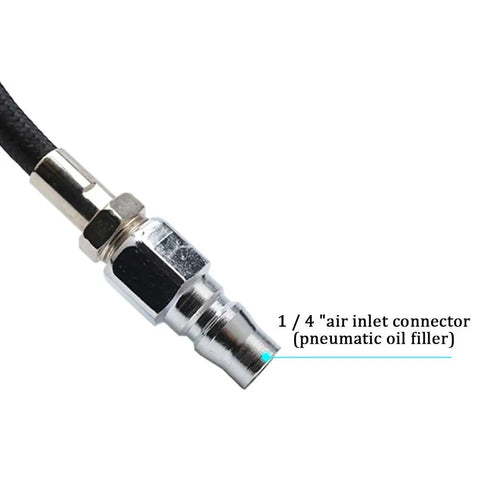 Heavy Duty Pneumatic Pencil Grinder Sixty Five Thousand Rpm Air Powered Micro Die Tool air inlet connector and hose attachment.