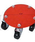Beefy Heavy Duty Snowmobile Dolly With Steel Frame And V-Slide Design, 1500 Lbs Capacity Moving Cart, 2.5 In Swivel Casters, Adjustable Tie Down Straps, Garage And Shop Transport Stand, red caster base