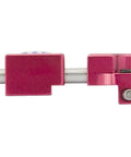 Premium Industrial Milling Vise Jaw Stop With Hardcore Hardened Work Pin showcasing anodized aluminum design and adjustable feature.
