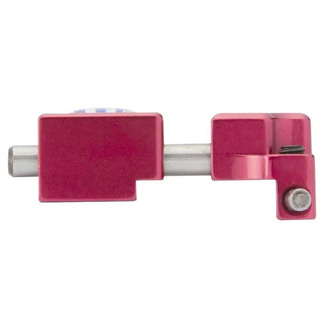Premium Industrial Milling Vise Jaw Stop With Hardcore Hardened Work Pin showcasing anodized aluminum design and adjustable feature.