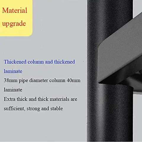 Close-up of thickened column and laminate details of Badass Heavy Duty Carbon Steel 4 Tier Adjustable Storage Shelf.