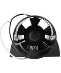 Front view of 12V 76mm Marine Cabin Air Blower Delivers 145 CFM Of Quiet Beefy Cooling Power For Boats Inline Vent Fan For Cabins And Sails