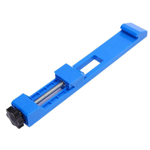 Zjchao Adjustable Circular Saw Milling Positioning Clamp With 145 To 207 Mm Locking Range and AbS lightweight base, blue color for precision woodworking.
