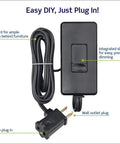 Table Top Plug In Lamp Dimmer Switch Compatible With Dimmable Led Halogen And Incandescent Bulbs Up To 300 Watts black corded adapter with slider.