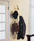 Knockout Brass Peacock Wall Hook S Shaped Coat And Hat Rack Fly Entryway Or Bedroom Setup Hella Durable with hat and backpack.