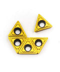 Carbide Turning Inserts for CNC Lathe TCMT090204 Three Thirty Seconds Thick One Sixty Fourth Radius Seven Degree Relief Tin Coated