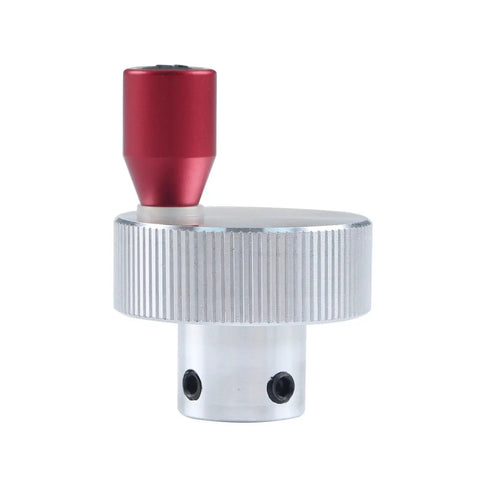Premium Z Axis Fine Adjustment Knob And T8 Lead Screw Nut Coupler for Bambu Lab A1, silver and red, used for precise 3D printer adjustments.