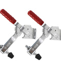 Heavy Duty Welding Toggle Clamps Set With Rubber Tips Two Pack Quick Release Workshop Clamps For Woodworking Fixed Holding Jigs And Fixtures Iron Construction Surface Protecting Durable And Easy To Use front view