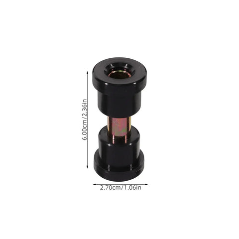 Rear Golf Cart Leaf Spring Bushings Kit With Rubber And Iron Parts 8 Piece Replacement Set component dimensions shown
