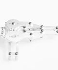 MG995 Servo Arm Kit With Paw Gripper Clamp For DIY Robotics Projects Ready To Run Durable Robotic Manipulator Arm Kit For Makers And Hobbyists Budget Friendly New, showing metal paw gripper in close-up.