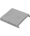 Dishwasher Detergent Lid Replacement Cover Gray 00166621 OEM Part For Most Dishwashers, showing top view with arrow detail.